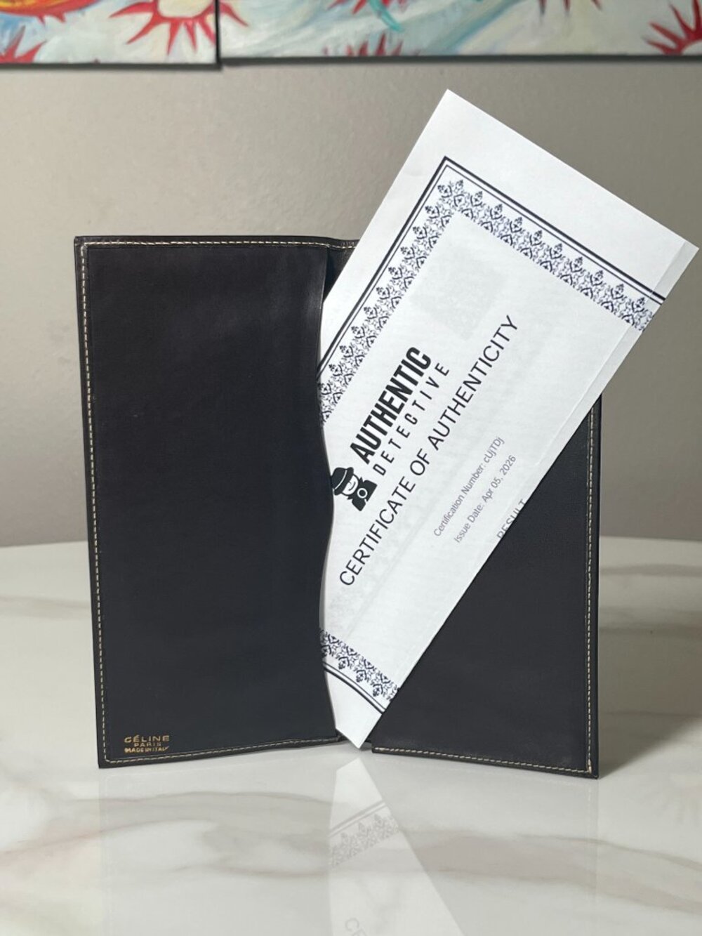 Celine Y2K Macadam Canvas Long Wallet Horse Carriage Logo + COA - Picture 8 of 12